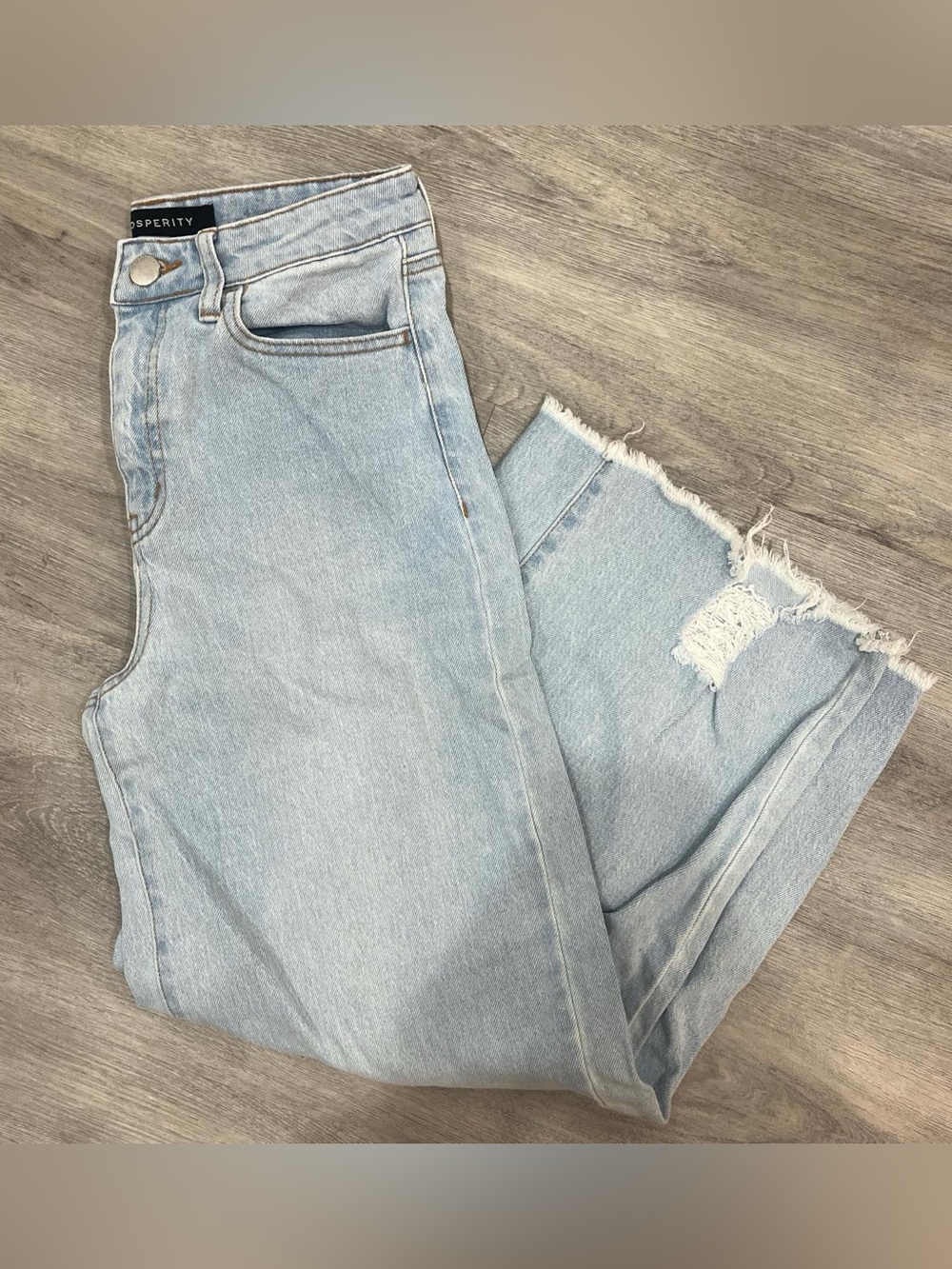 Light Wash Women's High-Rise Wide-leg Jeans - Prosperity